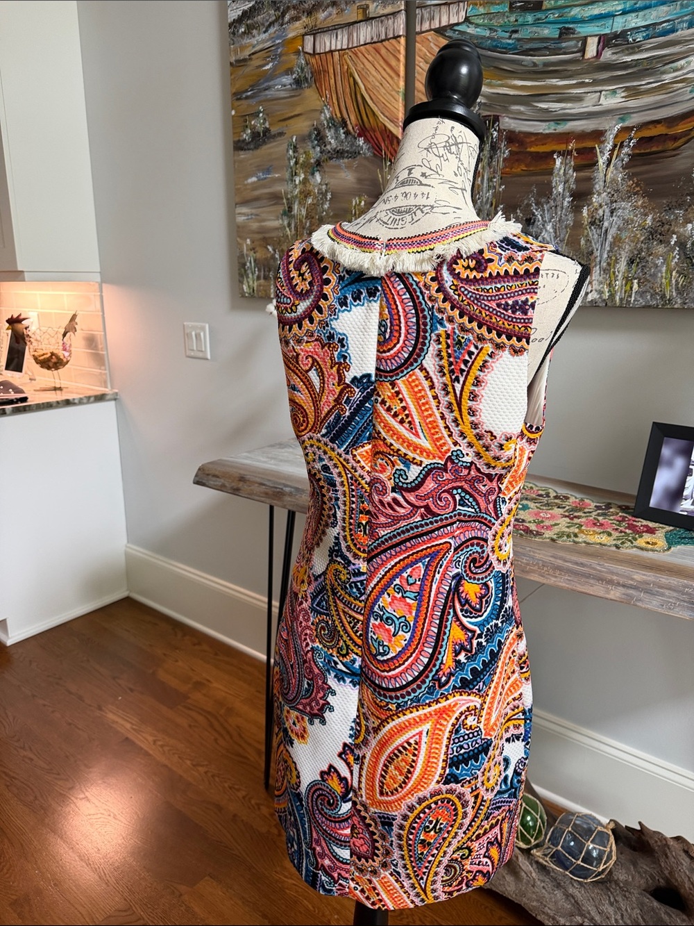 Laundry by Shelli Segal Multicolor Embroidered Trim Dress - Picture 2 of 4